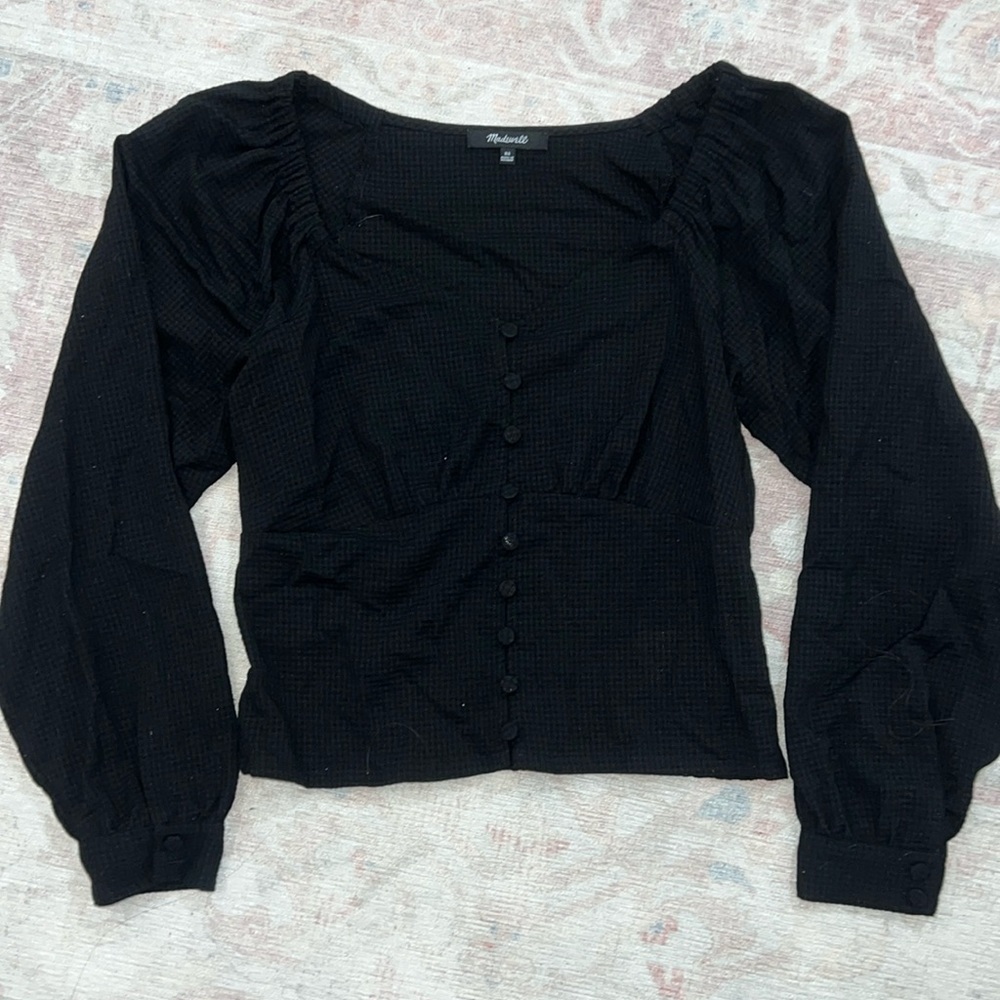 Madewell Button Up Top with Flattering Waist